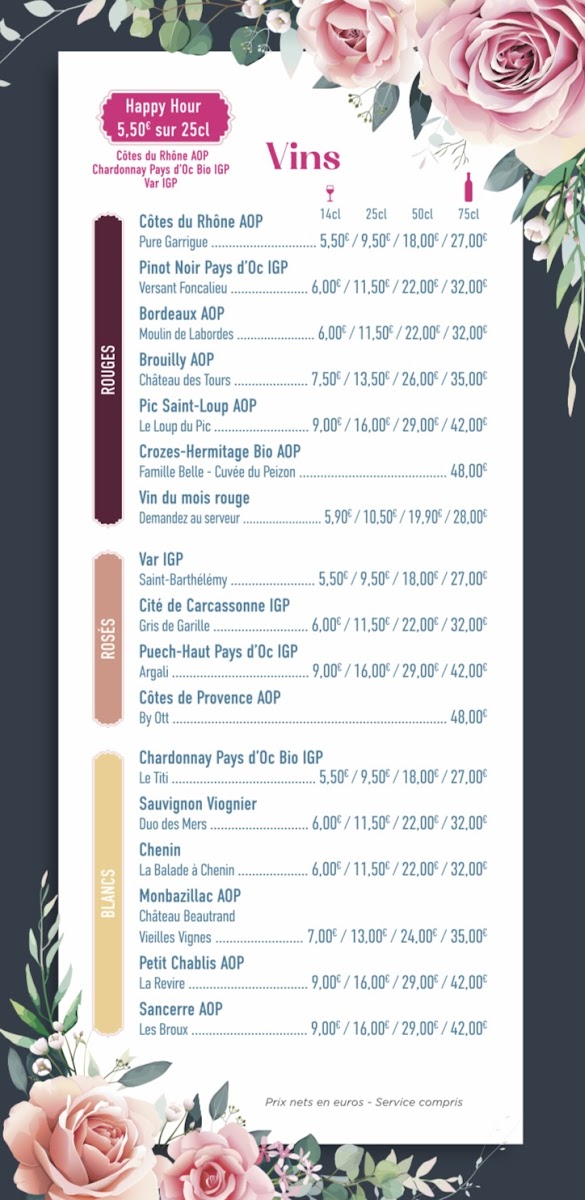 Menu Marie Rose-9